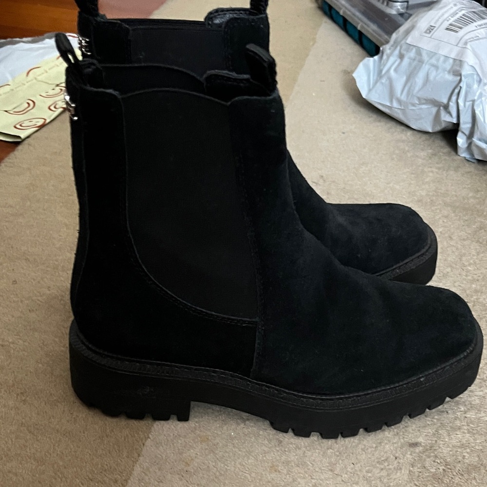Sam Edelman Black Suede Ankle Boots